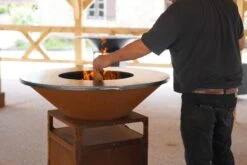 Brasero Plancha Haut CORTEN - Diamètre 85cm -Supra || MODERNA || Invicta Soldes 8 2