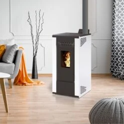 Poêle à Granulés BELLEZA CARINO 7 KW Blanc