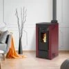 Poêle à Granulés BELLEZA CARINO 7 KW Bordeaux -Supra || MODERNA || Invicta Soldes belleza carino bordeaux 1