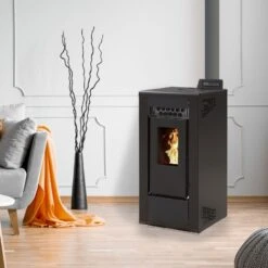 Poêle à Granulés - BELLEZA CARINO Noir - 7 KW