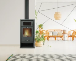 Poêle à Bois Avec Four - BELLEZA Deluxe F Luxe - 7.5 KW -Supra || MODERNA || Invicta Soldes belleza deluxef luxe 5025 9