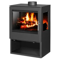 Poêle à Bois - BELLEZA MODENA VISION Triple Vitre - 10 KW -Supra || MODERNA || Invicta Soldes belleza modena vision 900x900