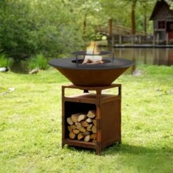 Brasero Plancha Haut CORTEN - DiamĂštre 1m