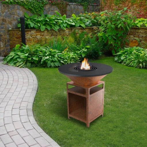 Brasero Plancha Haut CORTEN - Diamètre 85cm 2 Brasero Plancha Haut CORTEN - Diamètre 85cm -Supra || MODERNA || Invicta Soldes brasero clever haut 850 corten
