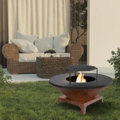 Brasero Plancha Bas CORTEN - DiamĂštre 1m