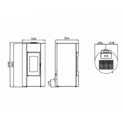 Pack Promo : Poêle à Granulés Etanche Avec Kit Ventouse - EMAFLAM NALA Blanc - 8.9 KW -Supra || MODERNA || Invicta Soldes emaflam pack nala blanc kit ventouse 8