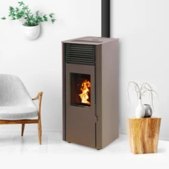 Pack Promo : Poêle à Granulés Etanche EMAFLAM REVA 9 KW Noir + Boitier Wifi Offert -Supra || MODERNA || Invicta Soldes emaflam pack reva wifi noir 4