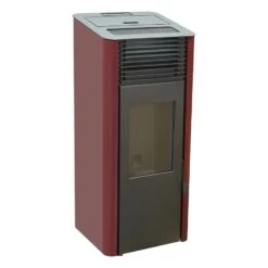 Poêle à Granulés Etanche Connecté - EMAFLAM REVA Bordeaux - 8.2 KW Bordeaux -Supra || MODERNA || Invicta Soldes emaflam reva bordeaux 4