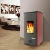 Poêle-Chaudière à Granulés EMAFLAM ROMA 18 KW Bordeaux -Supra || MODERNA || Invicta Soldes emaflam roma bordeaux 1