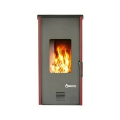 Poêle-Chaudière à Granulés EMAFLAM ROMA 18 KW Bordeaux -Supra || MODERNA || Invicta Soldes emaflam roma bordeaux 3