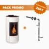 Pack Promo : Poêle à Granulés Etanche Avec Kit Ventouse - EMAFLAM NALA Blanc - 8.9 KW -Supra || MODERNA || Invicta Soldes fp image kit ventouse alba blanc