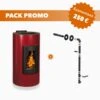 Pack Promo : Poêle à Granulés Etanche Avec Kit Ventouse - EMAFLAM NALA Bordeaux - 8.9 KW -Supra || MODERNA || Invicta Soldes fp image kit ventouse nala rouge