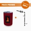 Pack Promo : Poêle à Granulés Etanche Canalisable Avec Kit Ventouse - EMAFLAM NOVA Bordeaux - 11.4 KW 1 Pack Promo : Poêle à Granulés Etanche Canalisable Avec Kit Ventouse - EMAFLAM NOVA Bordeaux - 11.4 KW -Supra || MODERNA || Invicta Soldes fp image kit ventouse nova rouge
