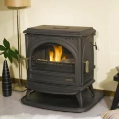 Supra || MODERNA || Invicta Soldes 15 Poêle à Bois 8kW Peint Anthracite PETIT CARVIN - GODIN