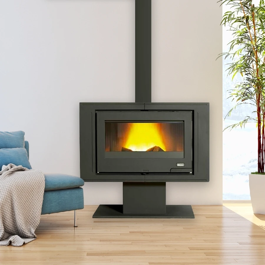 Poêle à bois Fonte GODIN MOURIEZ 14Kw Anthracite - 373147 3 Poêle à bois Fonte GODIN MOURIEZ 14Kw Anthracite - 373147