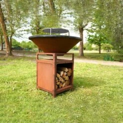 Brasero Plancha Haut CORTEN - Diamètre 85cm -Supra || MODERNA || Invicta Soldes image 5 1