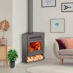 Supra || MODERNA || Invicta Soldes 25 Poêle à Bois D'angle Avec Four - JUAN PANADERO R5 HORNO - 8 Kw
