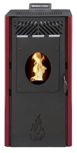 Poêle à Granulés BELLEZA Puerto Rouge 11KW 9 Poêle à Granulés BELLEZA Puerto Rouge 11KW -Supra || MODERNA || Invicta Soldes milena bordeaux ovale vue face