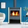 Poêle à Bois - BELLEZA RUBIN Ivoire - 13kW -Supra || MODERNA || Invicta Soldes mis rubin blanc
