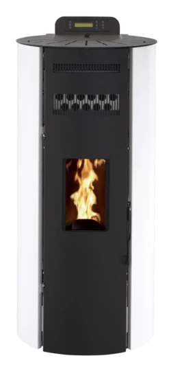 Poêle à Granulés Etanche - EMAFLAM CALIXTE Blanc - 12,1kW -Supra || MODERNA || Invicta Soldes mod12 ers face