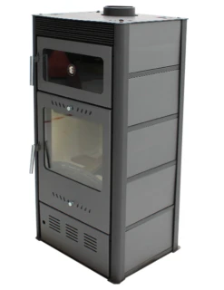 Poêle à Bois Avec Four - MODERNA Horno Luxe Gris - 10 KW -Supra || MODERNA || Invicta Soldes moderna horno luxe gris 5065 2