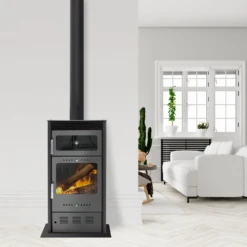 Poêle à Bois Avec Four - MODERNA Horno Luxe Gris - 10 KW -Supra || MODERNA || Invicta Soldes moderna horno luxe gris 5065 6