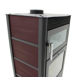 Poêle à Bois Avec Four - MODERNA Horno Luxe Rouge - 10 KW -Supra || MODERNA || Invicta Soldes moderna horno luxe rouge 5065 5