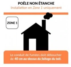 Poêle à Bois - KOZA K7 - 5 KW -Supra || MODERNA || Invicta Soldes non tanche