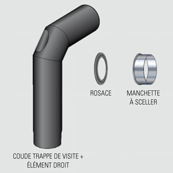 Kit De Raccordement Acier 2 Mm Noir Mat De 150 Mm De Diamètre - POUJOULAT - 50150987 4 Kit De Raccordement Acier 2 Mm Noir Mat De 150 Mm De Diamètre - POUJOULAT - 50150987 – Image 2