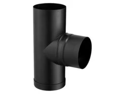 Té Tampon émaillé Noir Mat Ø 130 Mm Poujoulat 56130955