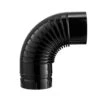Coude émaillé Plissé De 90° De Couleur Noir Brillant Et De 150 Mm De Diamètre - POUJOULAT - 56150441 -Supra || MODERNA || Invicta Soldes poujoulat 56150441 1