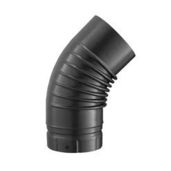 Coude émaillé Plissé De 45° De Couleur Gris Mat Et De 180 Mm De Diamètre - POUJOULAT - 58180721