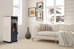 Poêle à Granulés Acier SUPRA Calliopé 8kW Blanc